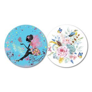 Set of 10 Luxury Paper Coasters-Butterfly Princess